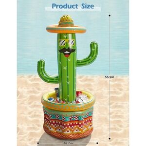 NEW Jasonwell Cactus Inflatable Cooler Drink Holder Pool Party Decoration Game